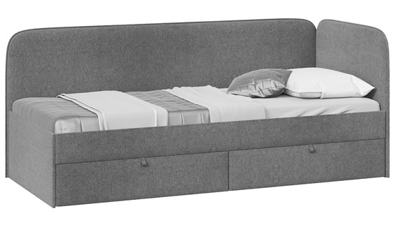 Кровать в детскую Молли тип 1 (90), Микровелюр Scandi Graphite 22 в Туле - изображение