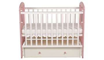 Кровать детская Polini kids Simple 328, белый-розовый в Туле