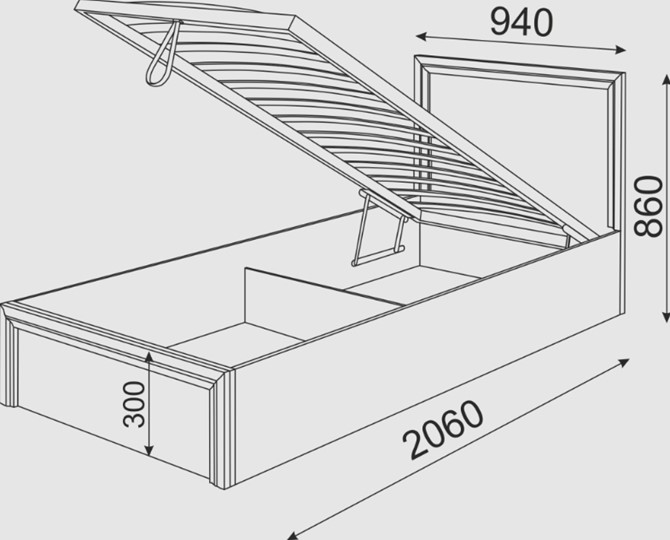 Кровать с подъемным механизмом Остин М22 в Туле - изображение 2