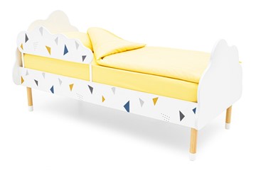 Кровать в детскую Stumpa Облако "Треугольники желтый, синий" в Туле