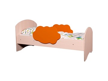 Детская кровать Тучка, корпус Дуб млечный, фасад Оранжевый в Туле