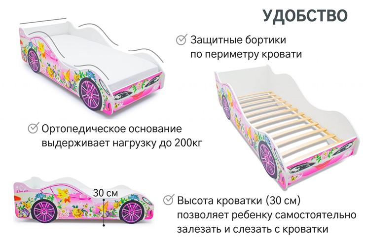 Кровать-машина детская Фея в Туле - изображение 4
