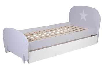 Кровать с ящиком POLINI Kids Mirum 1915 Серый / Белый в Туле