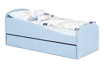 Детская кровать с ящиком Letmo небесный (рогожка) в Туле