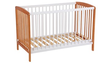 Кроватка для новорожденных POLINI Kids Simple 101 Белый / Бук в Туле