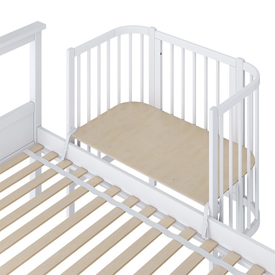 Приставная кровать POLINI Kids Simple 105 Белый в Туле - изображение 2