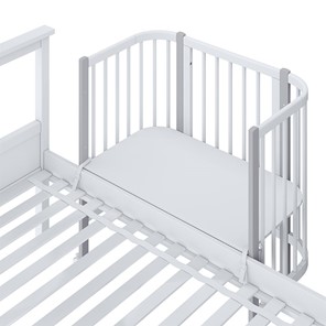 Приставная кровать POLINI Kids Simple 120 Белый / Серый в Туле - предосмотр 4