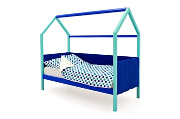 Кровать-домик детская Svogen, мятный-синий мягкая в Туле