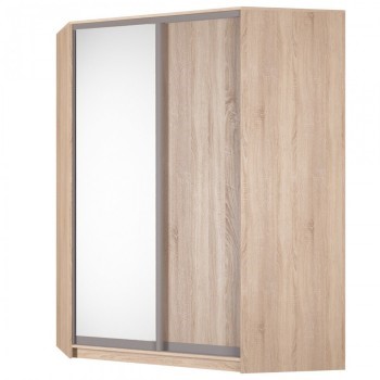 Шкаф угловой Аларти (YA-198х1400(602) (8) Вар. 2; двери D5+D6), с зеркалом в Туле - изображение