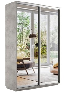 Шкаф 2-дверный Экспресс (2 зеркала) 1200x450x2400, бетон в Туле