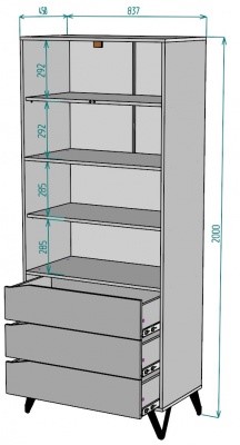 Шкаф двухдверный Дельта H123 ЯШС в Туле - изображение 1