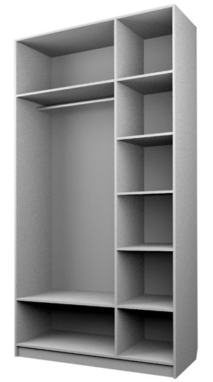 Распашной шкаф ЭШ3-РС-23-12 Зс (с зеркалом), Дуб Крафт белый в Туле - изображение 1