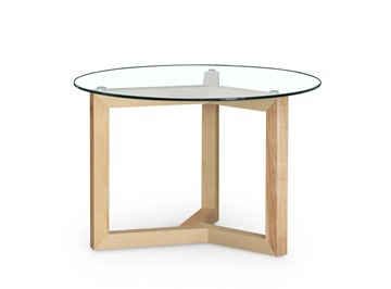Столик Оникс-8, Натуральный массив/Прозрачное стекло в Туле