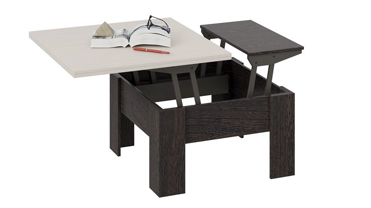 Раздвижной журнальный стол Тип 10 (Венге Цаво/Дуб Белфорт) в Туле - изображение 4