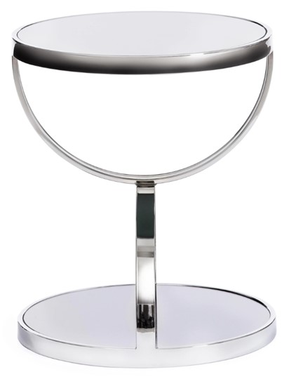 Кофейный столик GROTTO (mod. 9157) металл/дымчатое стекло, 42х42х50, хром в Туле - изображение 1
