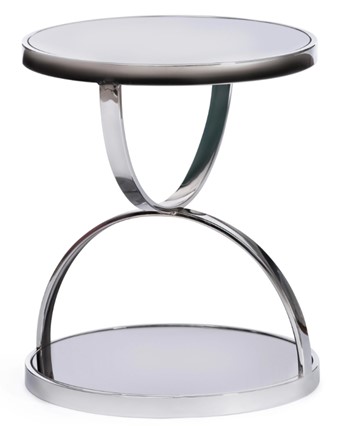 Кофейный столик GROTTO (mod. 9157) металл/дымчатое стекло, 42х42х50, хром в Туле - изображение