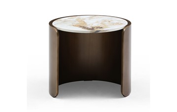 Круглый столик ET3095CI (D40) белая керамика /бронзовый в Туле