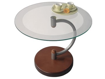 Стеклянный столик Дуэт 13Н (металлик средне-коричневый) в Туле
