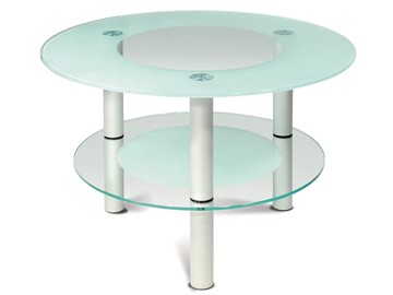 Стеклянный столик Кристалл 3 (алюминий-прозрачное) в Туле