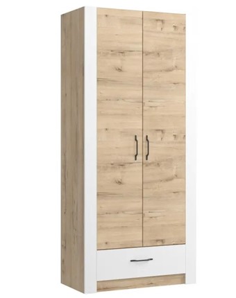 Шкаф гардеробный Ева 5 М1 дуб ирландский/белый матовый в Туле - изображение