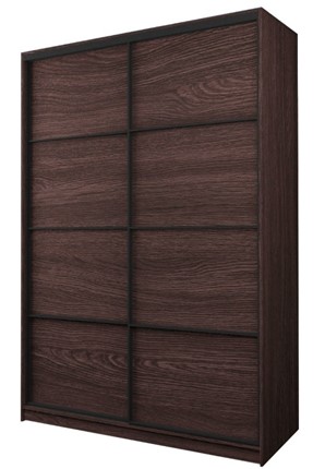 Шкаф 2-х створчатый MAX МШ-23-6-16-11, Профиль Черный/Цвет Венге в Туле - изображение