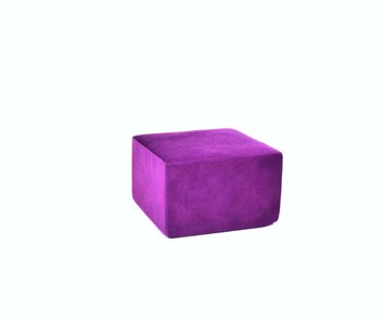 Пуф бескаркасный Тетрис 50х50, фиолетовый в Туле