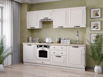 Кухонный гарнитур Марина 2400(Белый/Алебастр) в Туле