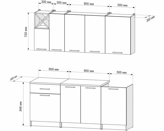 Кухонный гарнитур Глория 1,9 м (Дуб Сонома/Белый) в Туле - изображение 2