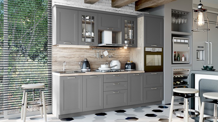 Кухня угловая Одри №2 (Серый) в Туле - изображение 2