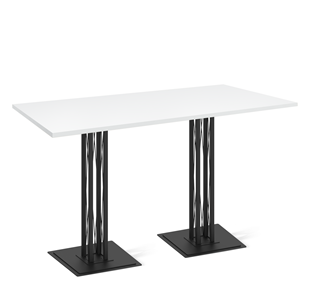 Кухонный обеденный стол SHT-TU6-BS1/Н110 (2 шт.)/ТT 120/80 (черный/белый шагрень) в Туле