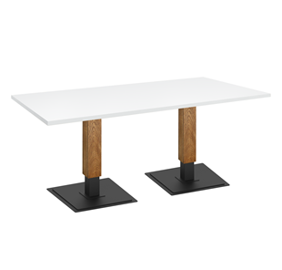 Обеденный стол SHT-TU22 (2 шт.)/ТT 120/80 (дуб брашированный коричневый/черный муар/белый шагрень) в Туле