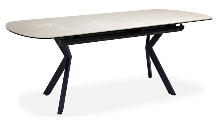 Кухонный раздвижной стол Шамони 1CX 140х85 (Oxide Avorio/Графит) в Туле - изображение 1