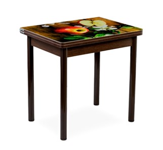 Кухонный пристенный стол СПА-01 СТФ, венге/фотопечать дерево/опоры прямые коричневые в Туле