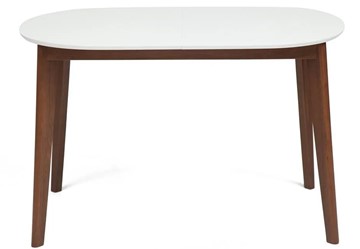 Кухонный стол раскладной BOSCO (Боско) бук/мдф 120+30x80x75 Белый/Коричневый арт.11258 в Туле