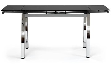 Кухонный стол раскладной CAMPANA ( mod. 346 ) металл/стекло 70x110/170x76, хром/черный арт.11413 в Туле