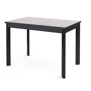Кухонный стол раскладной Dikline L110 Хромикс белый/ножки черные в Туле