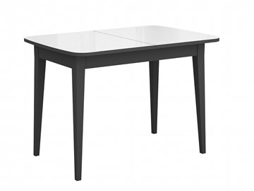 Кухонный стол раздвижной Dikline M110 Венге/стекло белое глянец/ножки MM венге в Туле