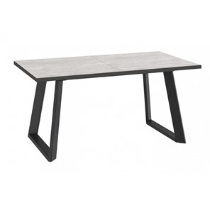 Кухонный стол раздвижной Dikline ZL140 Хромикс белый/ножки черные в Туле