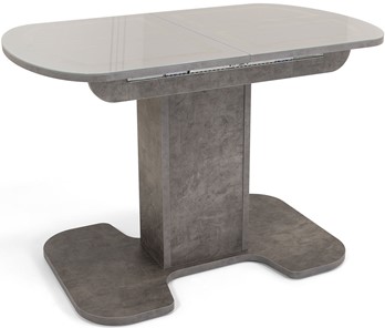 Раздвижной стол Киото-1 (ноги серый камень, серебро/серый камень) в Туле