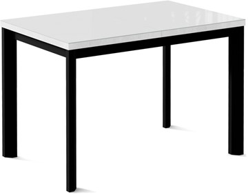 Кухонный раскладной стол Нагано-1G (ноги черные, стекло cristal/белый цемент) в Туле