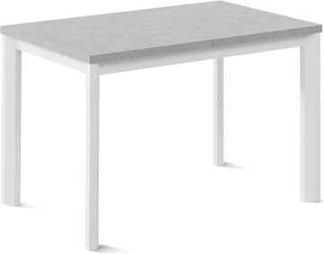Кухонный раскладной стол Нагано-2L (ноги металлические белые, светлый цемент) в Туле