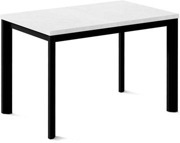 Кухонный раздвижной стол Нагано-3L (ноги черные, белый цемент) в Туле