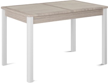 Кухонный раздвижной стол Ницца-1 ПЛ (ноги белые, плитка бежевая/лофт) в Туле