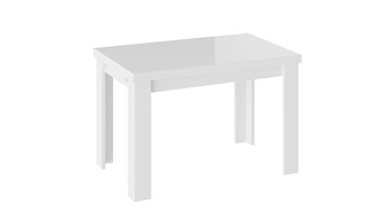 Кухонный стол раскладной Норман тип 1, цвет Белый/Стекло белый глянец в Туле - предосмотр
