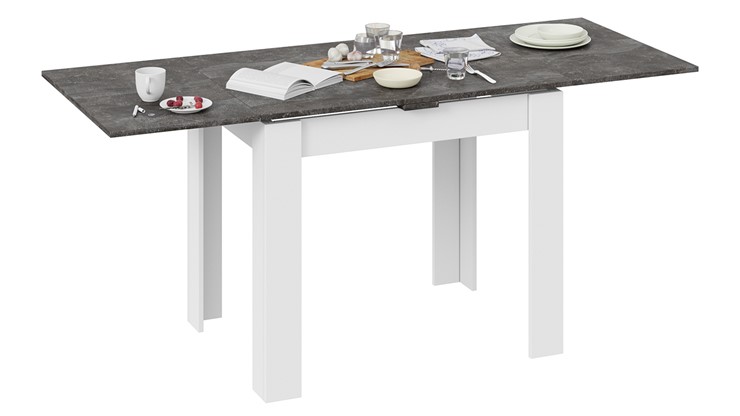 Кухонный раскладной стол Промо тип 3 (Белый/Ателье темный) в Туле - изображение 3