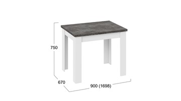 Кухонный раскладной стол Промо тип 3 (Белый/Ателье темный) в Туле - предосмотр 4