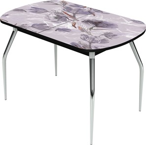 Кухонный раздвижной стол Ривьера исп.1 ноги метал. крашеные №24 Фотопечать (Текстура №31) в Туле
