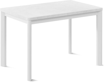 Кухонный раскладной стол Токио-1L (ноги металлические белые, белый цемент) в Туле