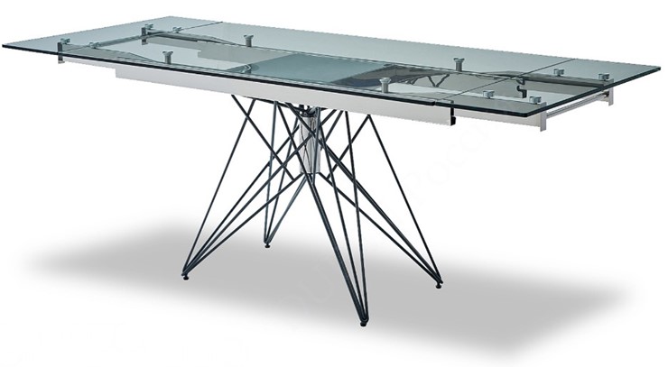 Кухонный стол раскладной T-041 (140) прозрачный в Туле - изображение 3