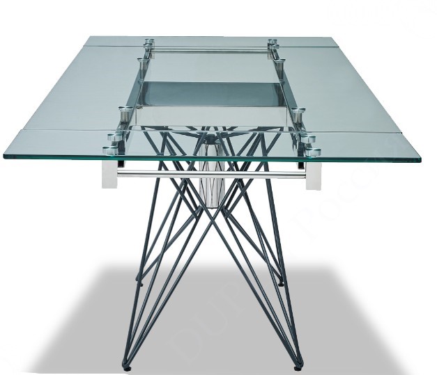 Кухонный стол раскладной T-041 (140) прозрачный в Туле - изображение 4